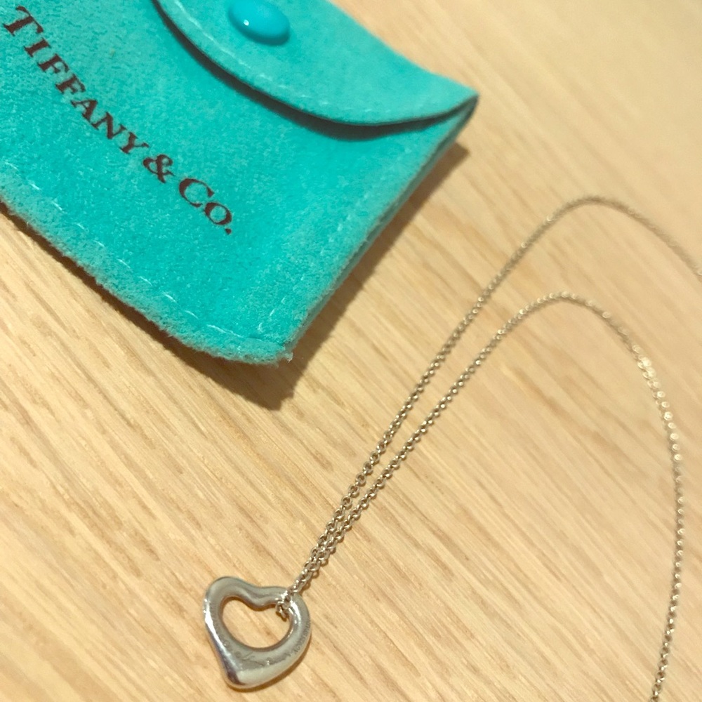 Tiffany and Co. Peretti small open heart necklace